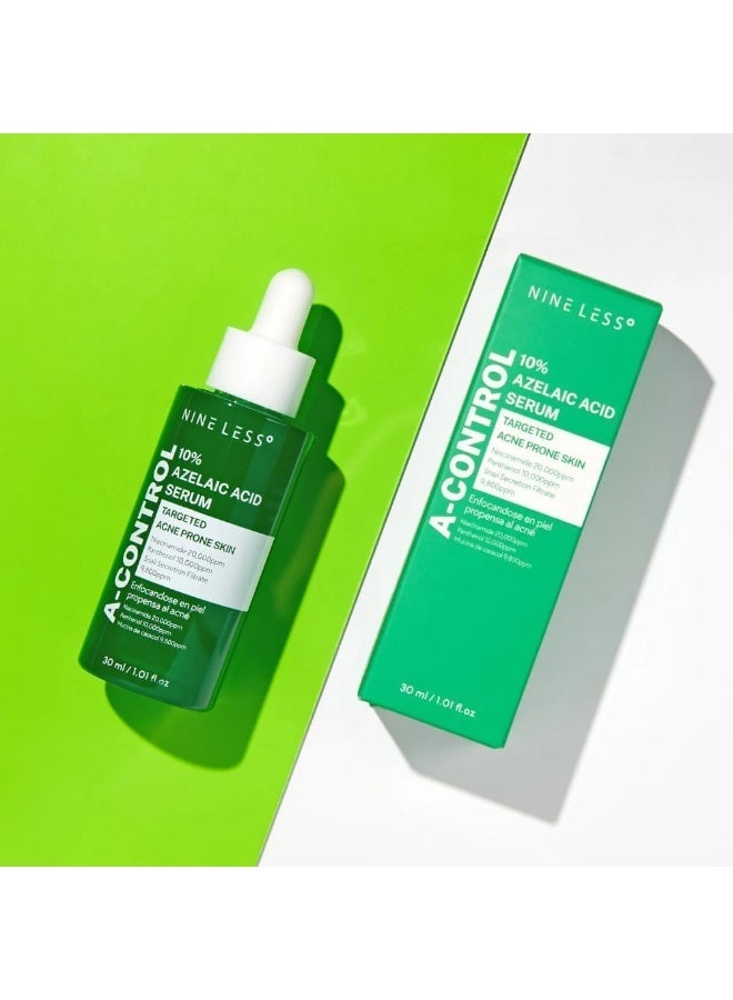 NINELESS AControl 10 Azelaic Acid Serum Korean Acne Serum for Face Calming Facial Treatment Clearing Breakout Pimples for AcneProne Dull Skin 101 floz - Image 3